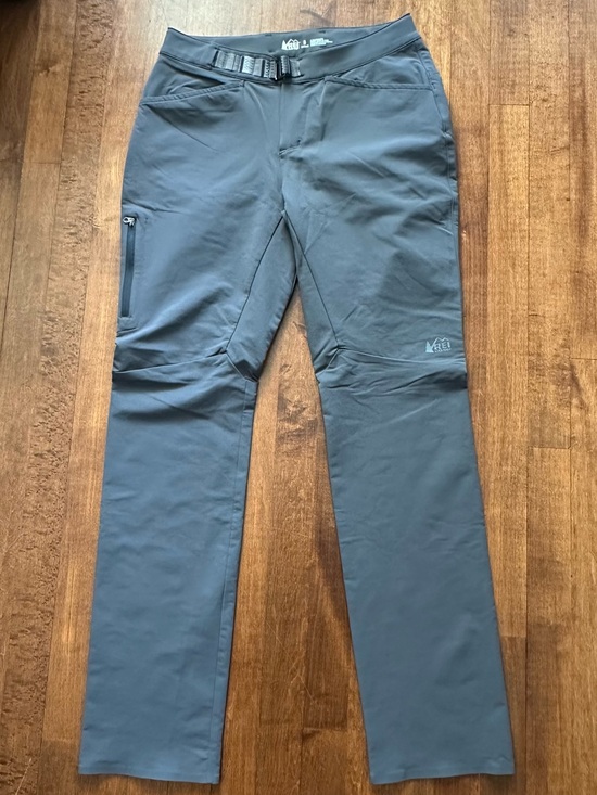 REI Pants - Women’s REI Co-op Semi Fitted Grey Belted Pants 8